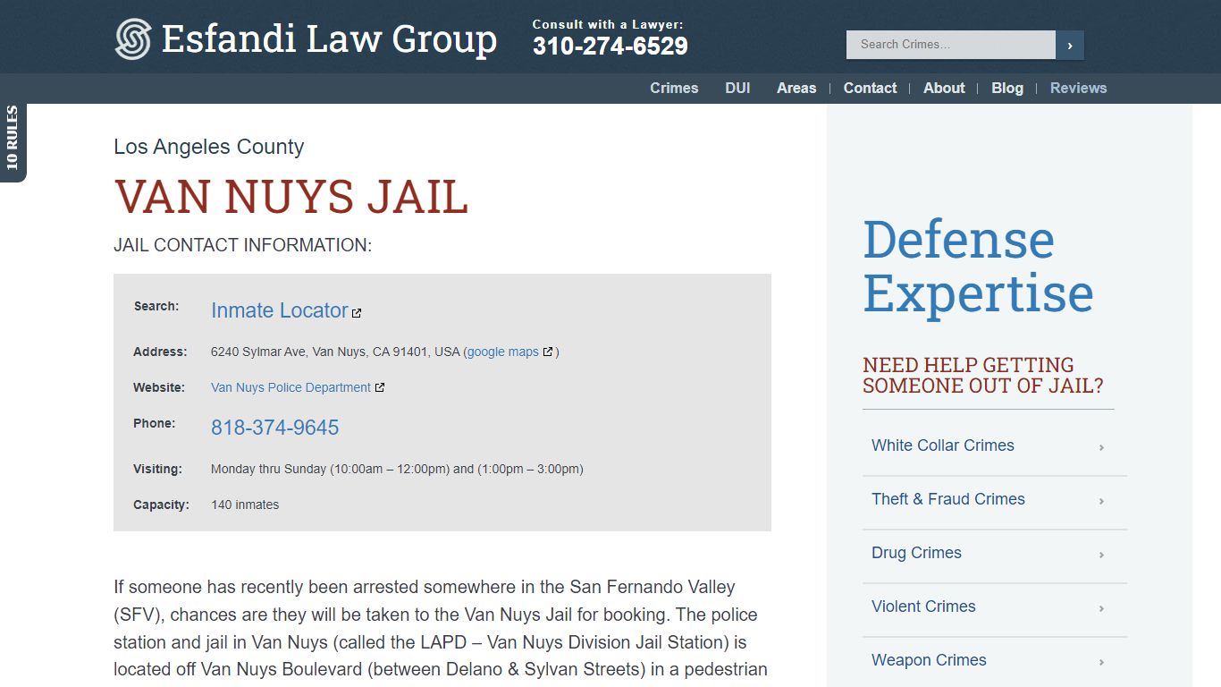 Van Nuys Jail Information - Los Angeles County | Inmate ...